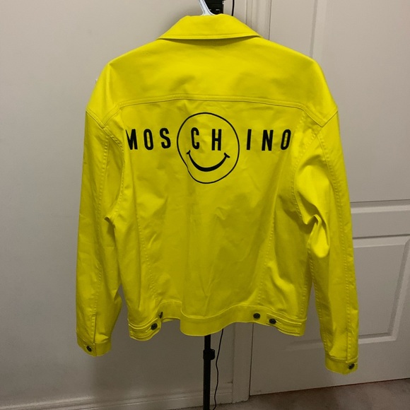 Yellow Moschino Smiley Logo Jean Jacket - Picture 2 of 5